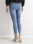 Фото #3 товара Женские джинсы  скинни со средней посадкой укороченные голубые Factory Price