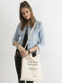 Фото #3 товара Женская сумка Factory Price хлопок, логотип, ручки короткие и длинные