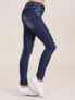 Фото #3 товара Женские джинсы скинни со средней посадкой синие рваные Factory Price
