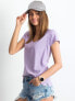 Фото #2 товара Женская футболка с V-образным вырезом сиреневая Factory Price