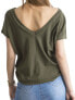 Фото #3 товара Женская футболка свободного кроя цвета хаки Factory Price