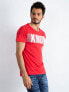 Фото #2 товара Мужская футболка повседневная красная с надписью Factory Price-267-ТС-21-4417.84Р